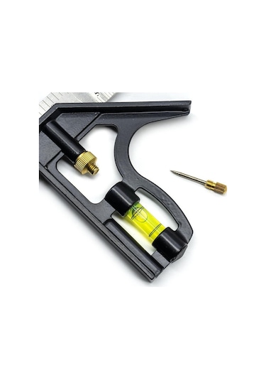 Master Ayarlanabilir Su Terazili Gönye 30 Cm Açı Ölçer Cetvel+ 30 Cm Marangoz Gönye 2'li Set