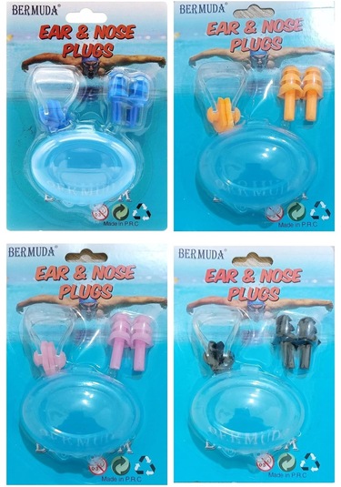 Bermuda Silikon Kulak Tıkacı Ve Burunluk Set 001