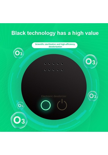 Xindoker Akıllı Ozon Dezenfektörü - Buzdolabı, Araç Ve Banyo İçin Koku Giderici Ve Hijyen Sağlayıcı Siyah