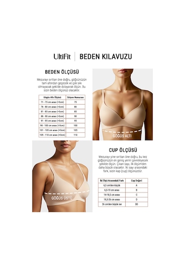 Auw Lazer Kesim Basic Balensiz Destekli Straplez Sütyen - Ultifit Bronz