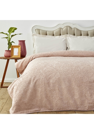 Karaca Home Scala Pudra Tek Kişilik Embosy Battaniye 200.18.01.0582