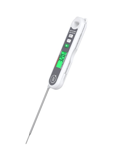 Habotest Anında Okunabilen Dijital Et Lcd Gıda Termometresi Beyaz