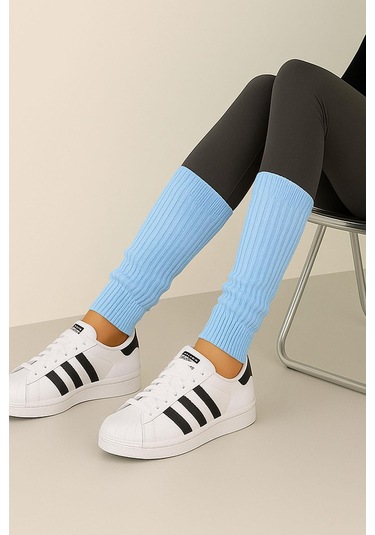 Basic Kalın Pamuk İçerikli Tozluk Mavi