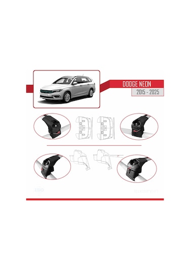 Dodge Neon 2015 Ve Sonrası İle Uyumlu Ace-2 Ara Atkı Tavan Barı G