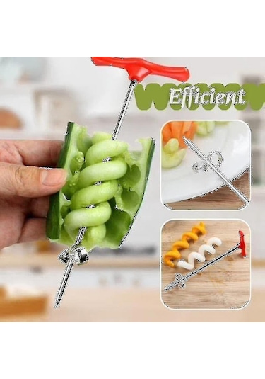 Patates Dilimleyici Spiral Kesici Manuel Silindir Patates Kızartması Kesici Bükme Şeritleri Rende Mutfak Aletleri Pişirme Aletleri Sebze Kesici Diğer