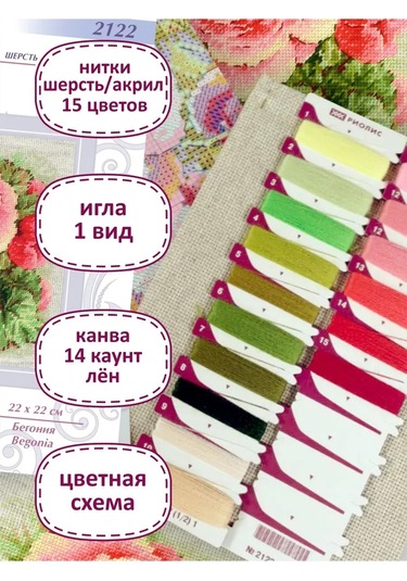 Rıolıs Begonyası 2122 Çalışma Seti 22x22cm 150441581