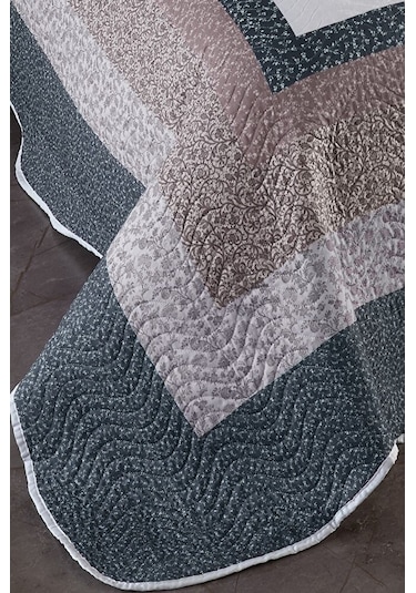 Gloria Mavi Çift Kişilik Kapitone Yatak Örtüsü Mavi Renk Tek Ebat Diğer