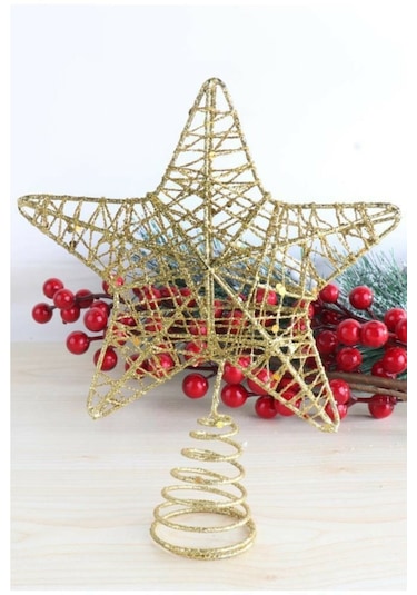 Waldern Yılbaşı Çam Ağacı Yıldız Tepeliği Gold