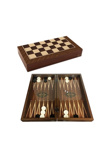 Star Antik Ceviz Tavla Ve Satranç Takımı