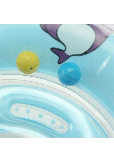 Maiyame Bebek Yüzme Halkası - Pvc Malzeme, Ayarlanabilir, Çift Tutacaklı, 1-18 Aylık Bebekler İçin, Taşınabilir Ve Pratik. Mavi