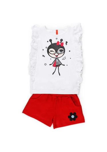 Bug Love Kız Çocuk Şort Takım-beyaz Beyaz