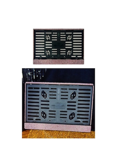 Taşlı Motorsiklet Plakalık Motor Plakalık Pembe Taşlı Yuki