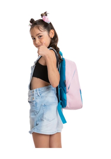 Superbag Kız Çocuk Anaokulu Çantası Mutlu Kediler Desenli Sırt Çantası Kreş Çantası Pembe