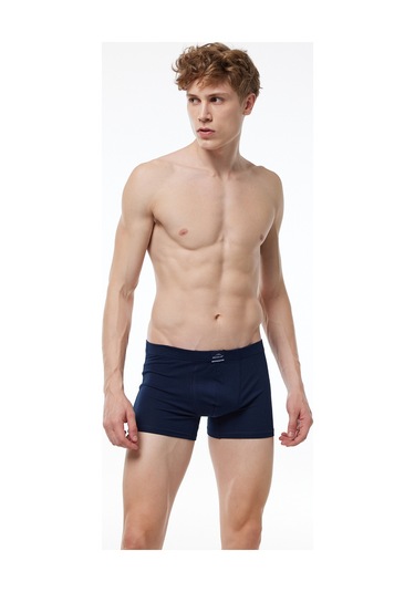 Malabadi Erkek Lacivert 5 Li Pamuk Elastan Boxer 5m074 Lacivert