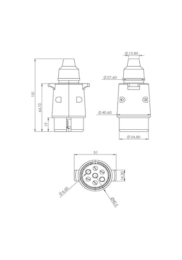Alsa 7 Pin Römork Fişi Karavan-römork-tır-kamyon-tarımsal Araçlar