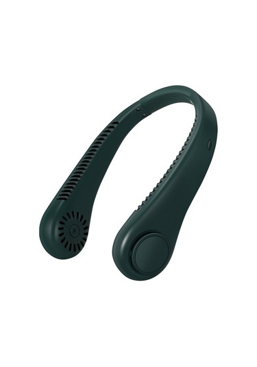 Enjoy Homee Asılı Boyun Fanı Usb Şarj Taşınabilir Küçük Fan Yapraksız Asılı Boyun Fanı W0s65n Yeşil