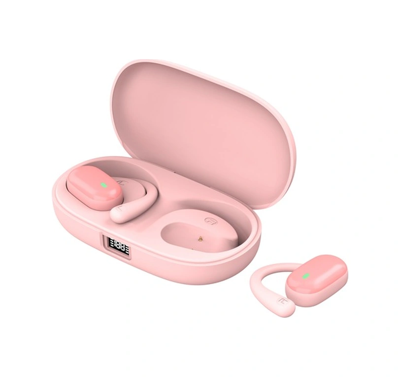 Fortunelane X18 Spor Kulaklıkları: Açık Havailetim, Kulağa Takılı, Enc Gürültü Azaltma, Sayısal Ekran, Ipx7 Su Geçirmez - Pembe