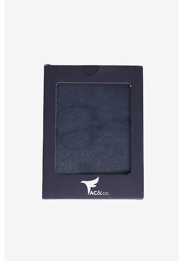 Ac&co / Altınyıldız Classics Erkek Özel Hediye Kutulu Lacivert Suni Deri El Yapımı Pasaportluk Lacivert
