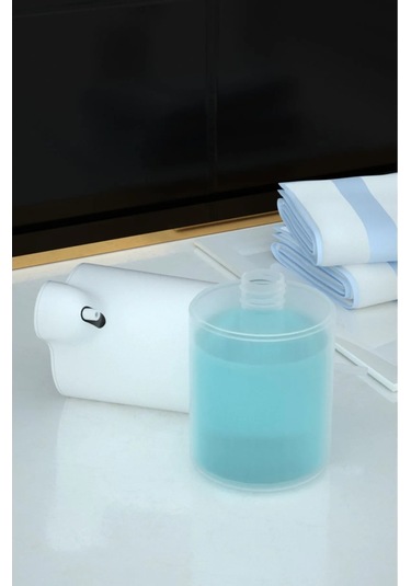 Otomatik Sensörlü Köpük Sabun Makinası, Şarj Edilebilir, Yeniden Doldurulabilir Beyaz