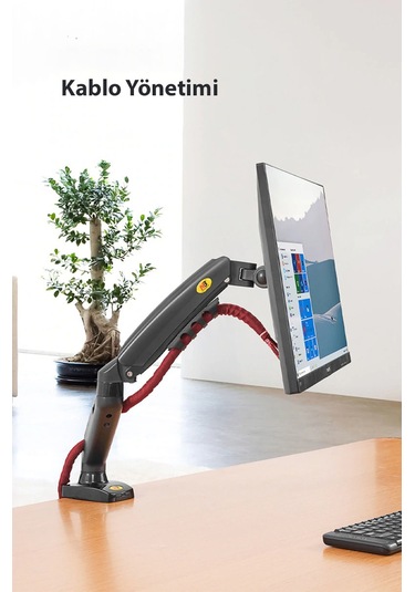 North Bayou Nb  F80 Tek Kol Amortisörlü Monitör Tutucu