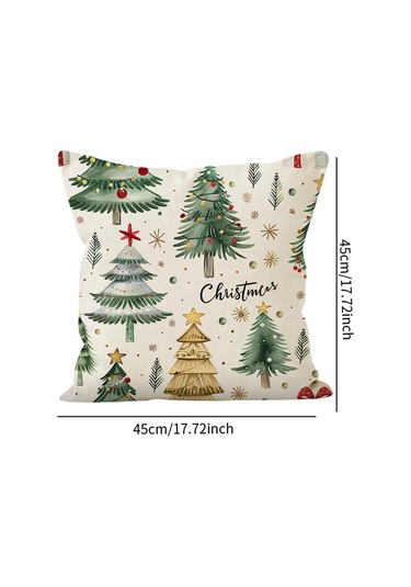 Suntek Yılbaşı Yastık Kılıfı Noel-ağacı-baskısı-a Noel Ağacı Baskısı A