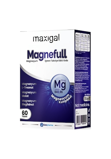 Maxigal Magnefull Magnezyum 60 Tablet