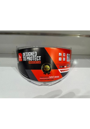 Kask Camı Mt V-14b Şeffaf Revenge 2 S 22,06 Uyumlu Yeni Nesil Clear Şeffaf