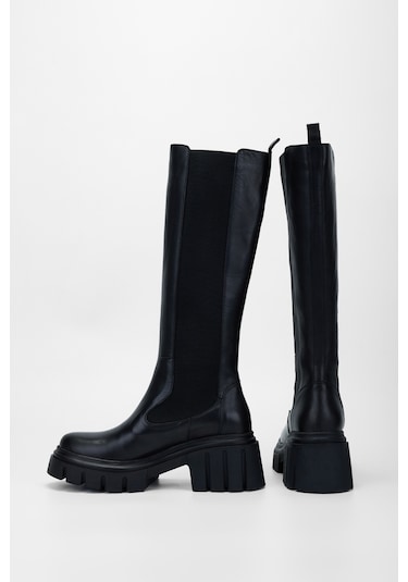 Valmenti Kadın Siyah Hakiki Deri Çizme 775 8045 Bn Czm Sk23/24 Siyah