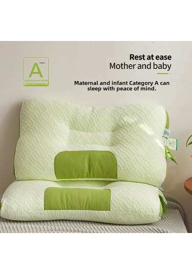 Geeroyoo Ev Ve Öğrenci Kullanıma Uygun Bambu Kömürlü Fiber Spa Yıkama Eliyorlu Yorgan İç Çekirdekli Konforlu Nefes Alabilir Yastık Yeşil Çay Rengi, 48x74 Cm, 900 Gr Diğer