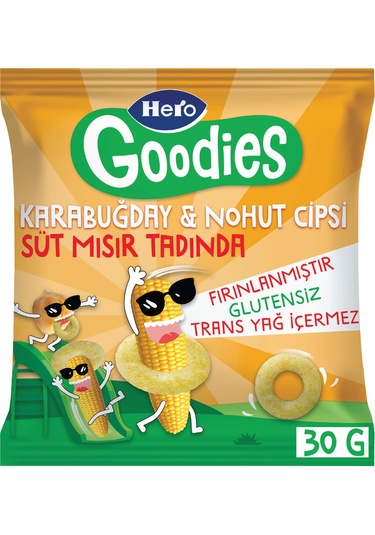 Hero Goodies Süt Mısırlı Sağlıklı Cips 30g X8