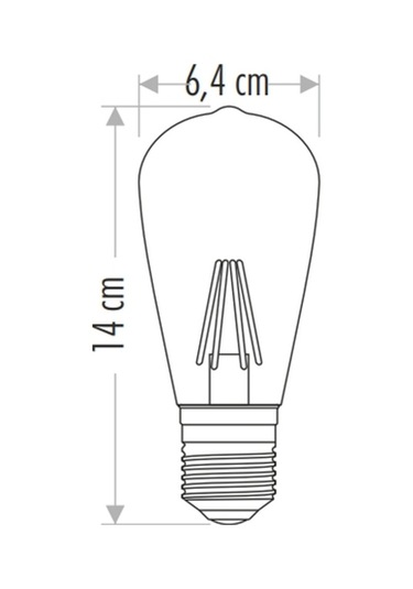 Cata 5 Adet Ct-4350 Uzun Flament Rustik Led Ampul 4w