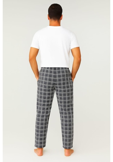 Erkek Desenli Cepli % 100 Pamuk Tek Alt Füme Füme