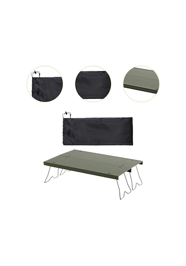 Dolıty Kamp Masası Katlanır Bacaklar Taşıma Çantası Yeşil Yeşil Çok Renkli