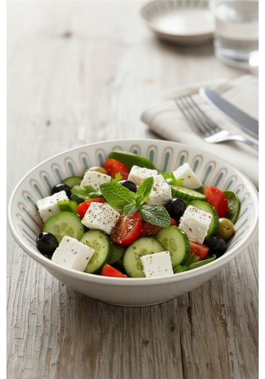 6'lı Valencia Salata Kasesi 19cm Dijital Sierra Rinart Krem