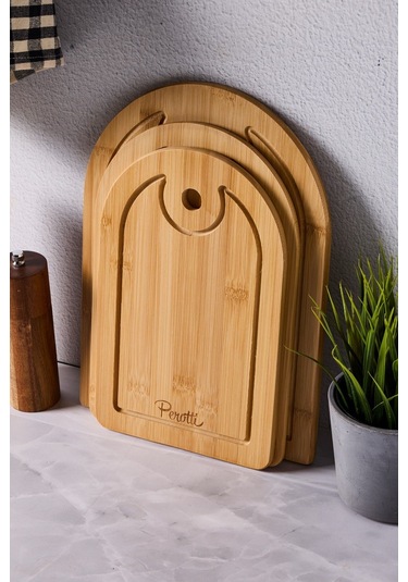 Perotti Bambu 3 Lü Kesme Tahtası Seti Takımı 3 Boy 16332