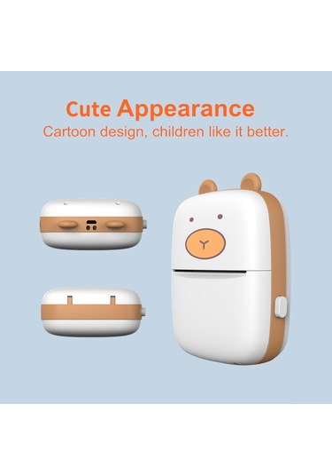 Yunboo A8 Mini Termal Yazıcı 203dpı - Bluetooth İle Fotoğraf, Not, Hata Kağıdı Ve Alışveriş Fişi Yazdırıcı - 1000mah Batarya Ve 57mm Kağıt Beyaz