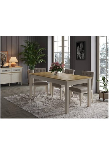 Sakura Beyaz - Dişbudak Frn - 21023-160 Misto Açılabilir Masa Beyaz - Ceviz