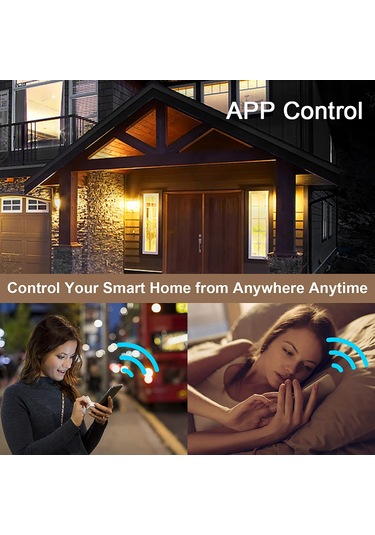 Symbee Akıllı Wifi Dimmer Anahtarı, Dokunmatik Panel, App Kontrol, Alexa/google Home Sesli Komut, Zamanlama Ve Paylaşım Özelliği, Siyah, 1 Grup