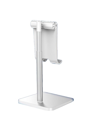 Honmex Zzj-2 Aluminyum Telefon Ve Tablet Tutucu, Ağırlıklandırılmış Tabanlı, Yüksek Sabitlik, Açı Ve Yükseklik Ayarlanabilir, Tüm Telefonlarla Uyumlu, Gümüş Standart Tipi