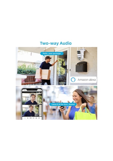 4mp+4mp Çift Lensli Wifi Ip Kamera Kablosuz Dış Mekan Ev Ptz Güvenlik Kamerası