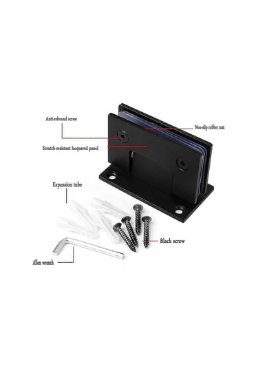 90 Derece Paslanmaz Çelik Banyo Klipsi Çift Cam Menteşeli Duş Kapısı Donanımı Diğer