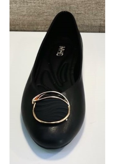 Mhd Y-26 Kadın Tokalı Babet Ayakkabı Siyah