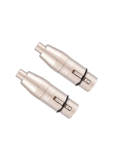 Lemestar 2 Adet Xlr 3-pin Dişi Rca Dişi Ses Adaptörü - Çinko Alaşımlı, Gürbüz, Ses Kalitesi Sağlar, Mikrofon/mixer Uyumlu