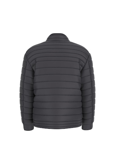 Guess Erkek Kapitone Fermuarlı Biker Ceket - Siyah Siyah