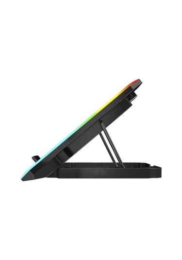 Gri Antresit Rgb 2 Fanlı 9-17" Inç 1.200rpm Telefon Tutacaklı Notebook Dizüstü Soğutucu Stand S-04