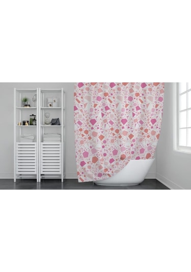 Günce Banyo Duş Perdesi 6811 Çift Kanat 2X100X200Cm Çok Renkli