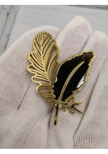 Re Chic Sh Broş "şairin Tüyü" 228788289 Altın Rengi