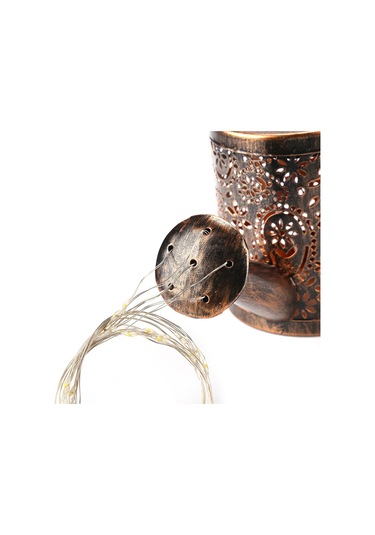 Homyl Led Sulama Teneke Işık Güneş Enerjili Açık Bahçe Bronz