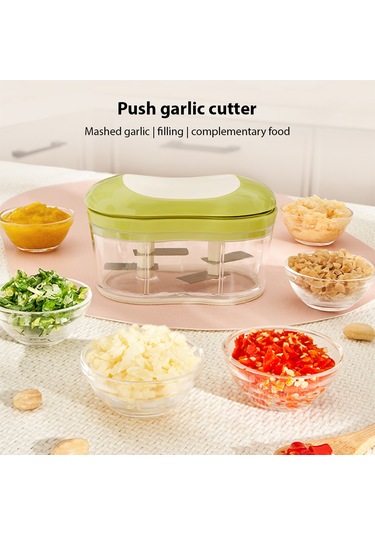 Teltree Pratik Mutfak Yardımcısı: Manuel Sarımsak Doğrayıcı Ve Sebze Kesici Gri