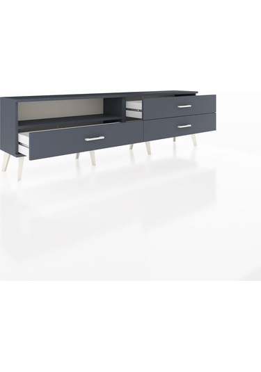 Arges Tv Ünitesi Tek Raflı 3 Çekmeceli 176x30x51 Antrasit-antrasit/antrasit Antrasıt/antrasıt